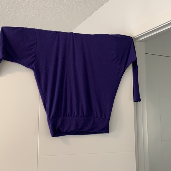 Sweaty Betty purple, tie back top. - Picture 3 of 4